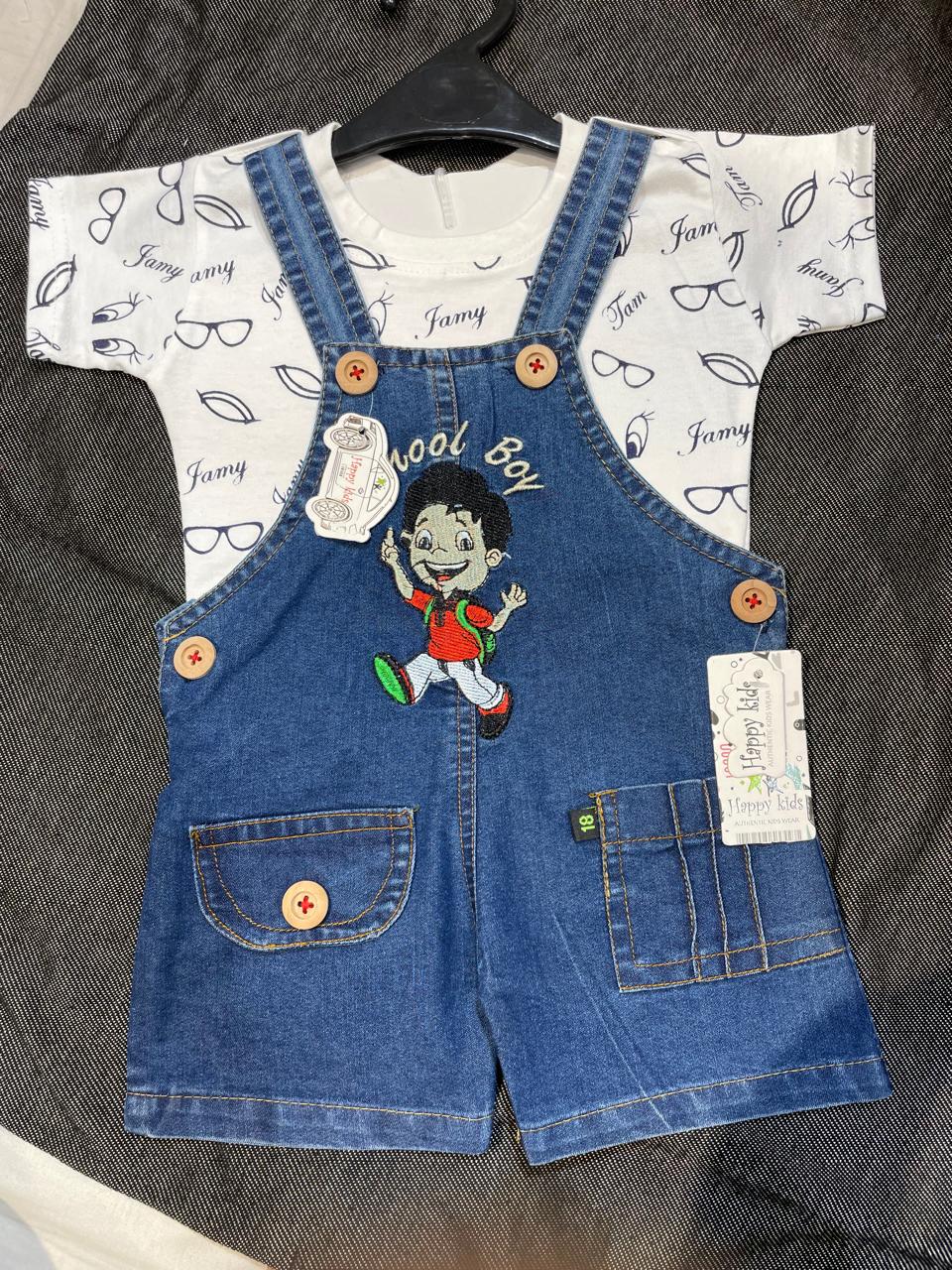 Chool Boy Denim Dungaree Set of 6 pieces